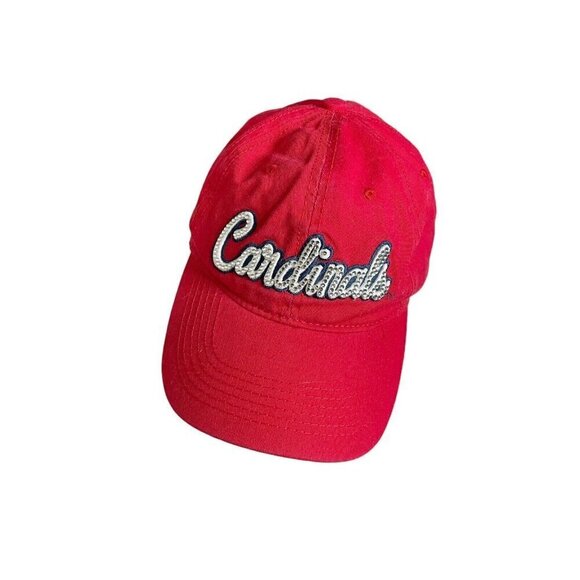 St Louis Cardinals Bling Logo Women's Hat Cap Adjustable Melonwear MLB Baseball - Picture 2 of 4